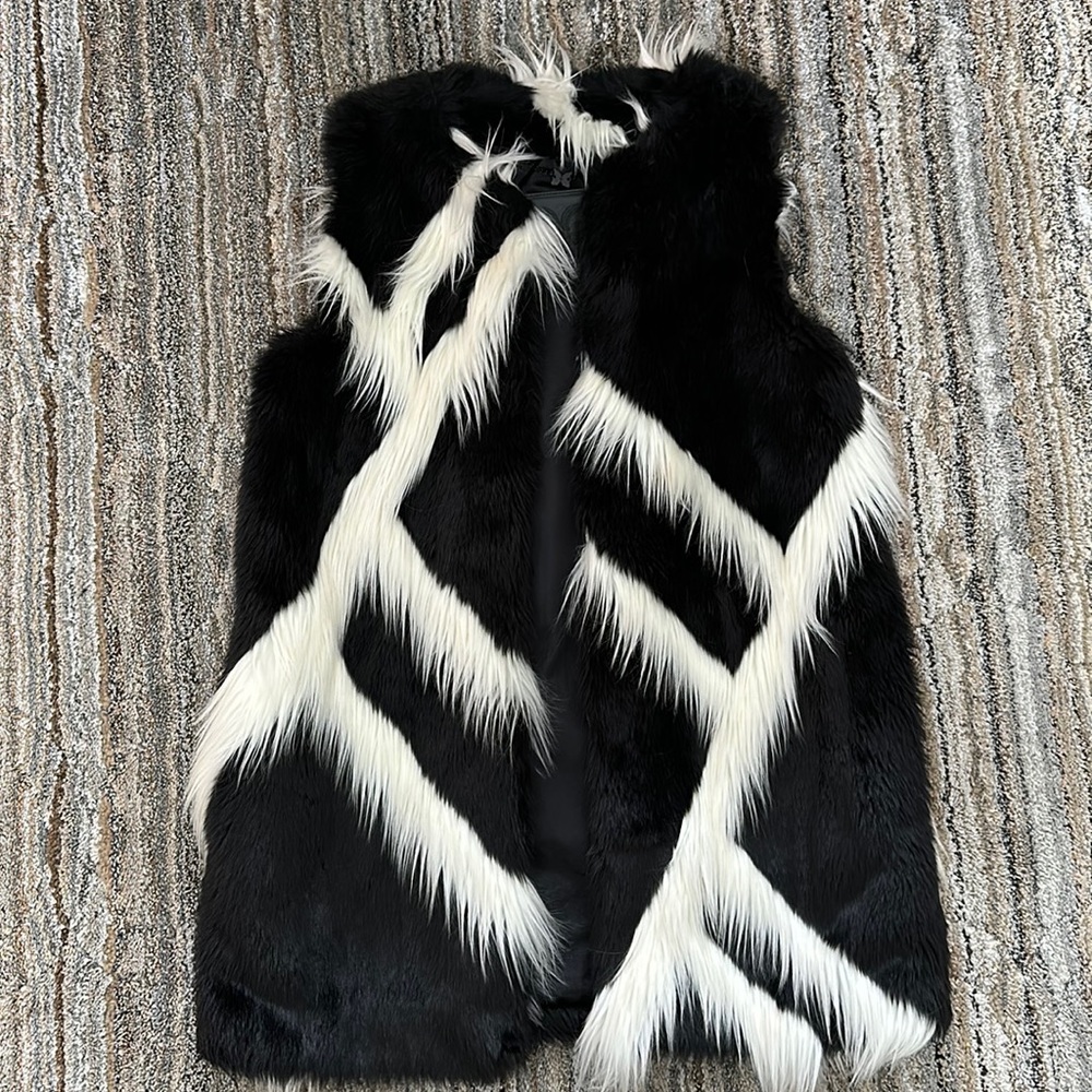 Dawn levy faux fur vest